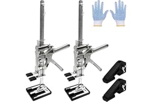 DTRUCTIEW Labor Saving Arm Jack 2 Pack, 15.5 Inch Effort Elevator Handheld Lift with 440LB Load Bearing, Stainless Steel Furniture Jack Lifter,Arm Jack Lifter for Furniture Appliance Wall Locator