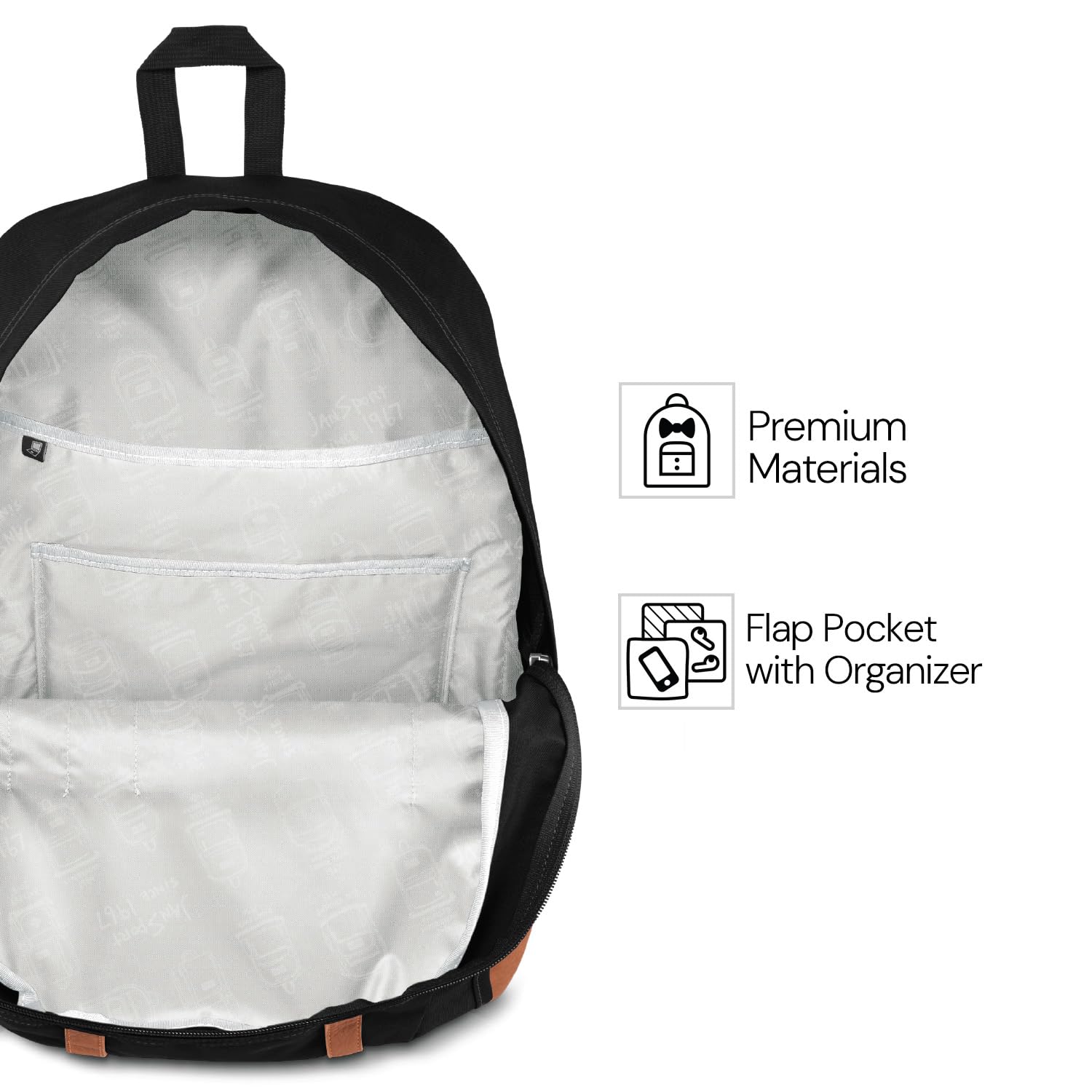 JanSport Cortlandt Laptop Backpack, Misty Rose, 15” Laptop Sleeve-Synthetic Leather Shoulder Computer Bag with Large Compartment, Padded Straps-Book Rucksack for Men, Women