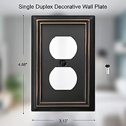 OKAWYC Single Duplex Outlet Light Switch Cover