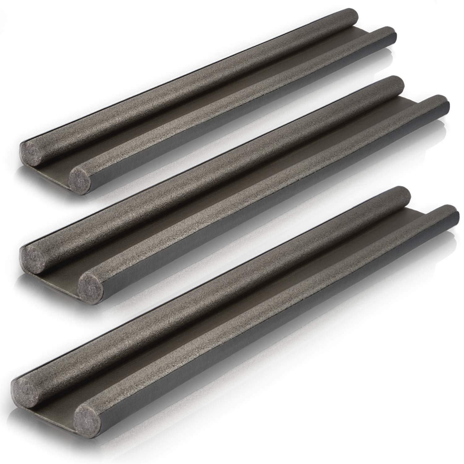 Meisterfaktur draft excluder for doors - For all doors - Ideal draught excluder - Effective seal against draughts, noise & cold (3 pcs, grey) - Draft Excluder - Draught Excluder for Bottom of Door