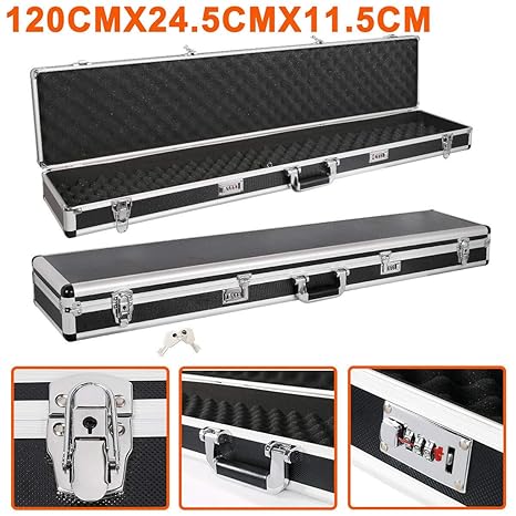 Cure Locked B Shooting Long Tight Long Case Foam ASE Foam S Hard Large 120 cm T Koffer Foa Gun Secure Lock Box 120c Aluminium