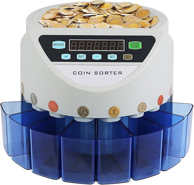 Ztopia Money Coin Counter 300 coins/min Currency 45W Coin Counting