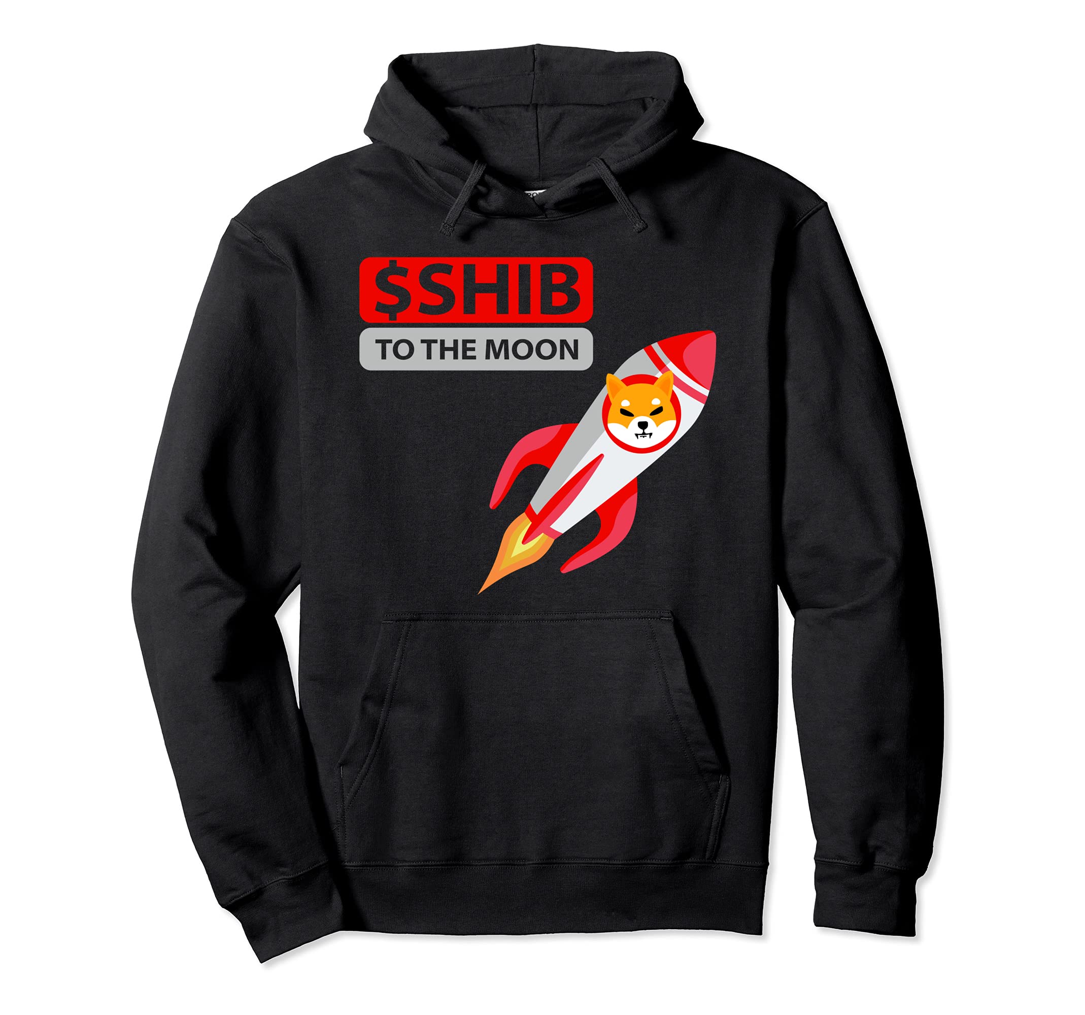 Rocket Shiba Coin Shirt, $SHIB to the Moon Shiba Inu Crypto Pullover Hoodie
