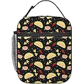 FUABJPOI Taco Tuesday Party Insulated Lunch Bag - Reusable Lunch Box - Portable Lunch Tote For Women Men And Kids