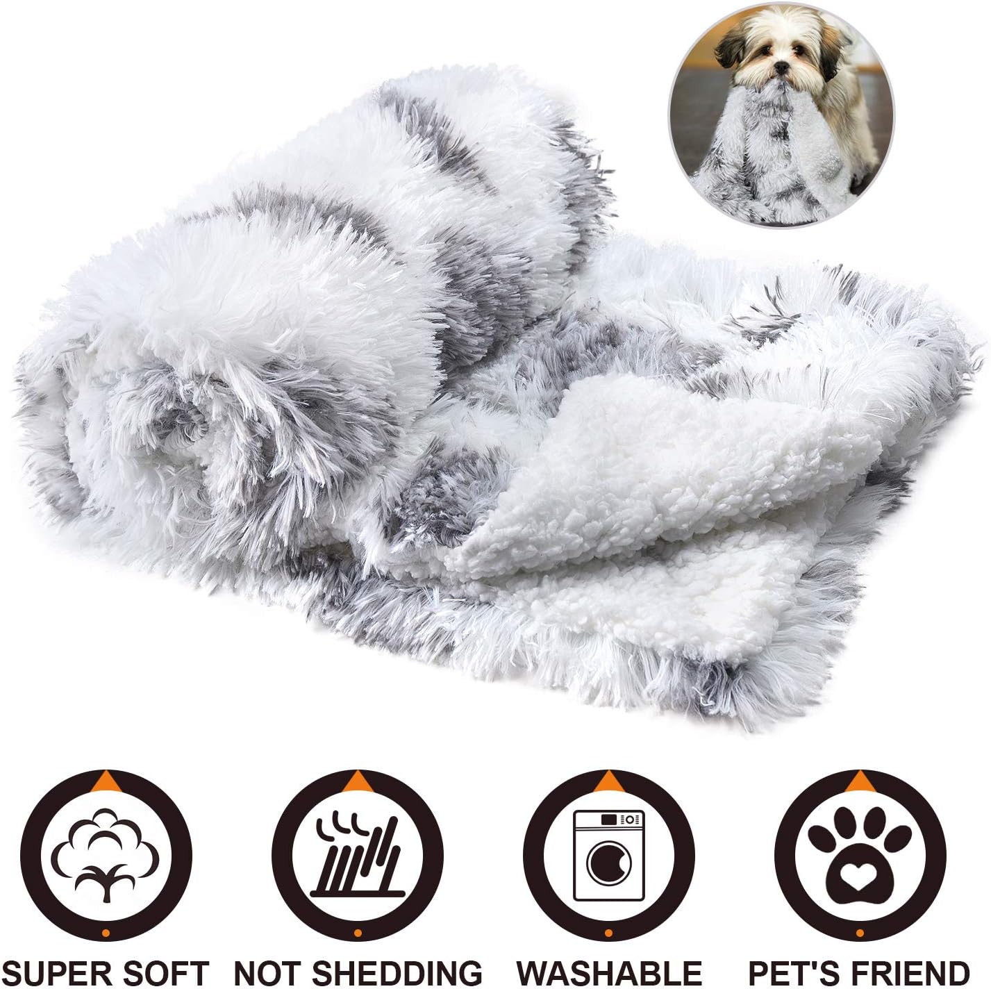 JOYFEEL Super Soft Dog Blanket for Small Dogs Pet Cats