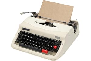 MGXHSHIX [Limited Edition - Discontinued] Vintage Manual Typewriter (Artisan Restored Collector's Piece) — Timeless Mechanical Aesthetic Heirloom/STEAM Educational Tool/Retro Writing Relic (White)