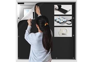 BKSAI 100% Blackout Window Cover, Portable Magnetic Blackout Shades for Window, Black Out Window Blinds No Drill Cuttable Blackout Curtains for Bedroom, RV, Nursery, Media Room, 39x57 inch