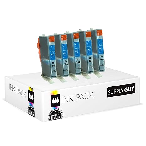 5 Druckerpatronen kompatibel zu HP 364 XL HP364 CB323EE (Cyan)