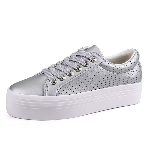 JABASIC WOMEN PLATFORM SNEAKERS BREATHABLE CASUAL LACE UP...