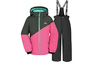 SMONTY SNOWER Girls Snowsuit Detachable-Hooded Ski Suit Extra Warmth Winter Suit