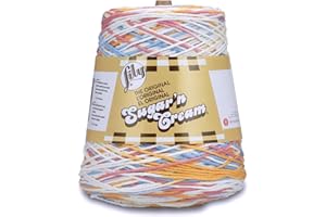 Lily - 10300202612 Sugar'n Cream Cotton Cone Yarn, 14 oz, Kitchen Breeze Ombre, 1 Cone