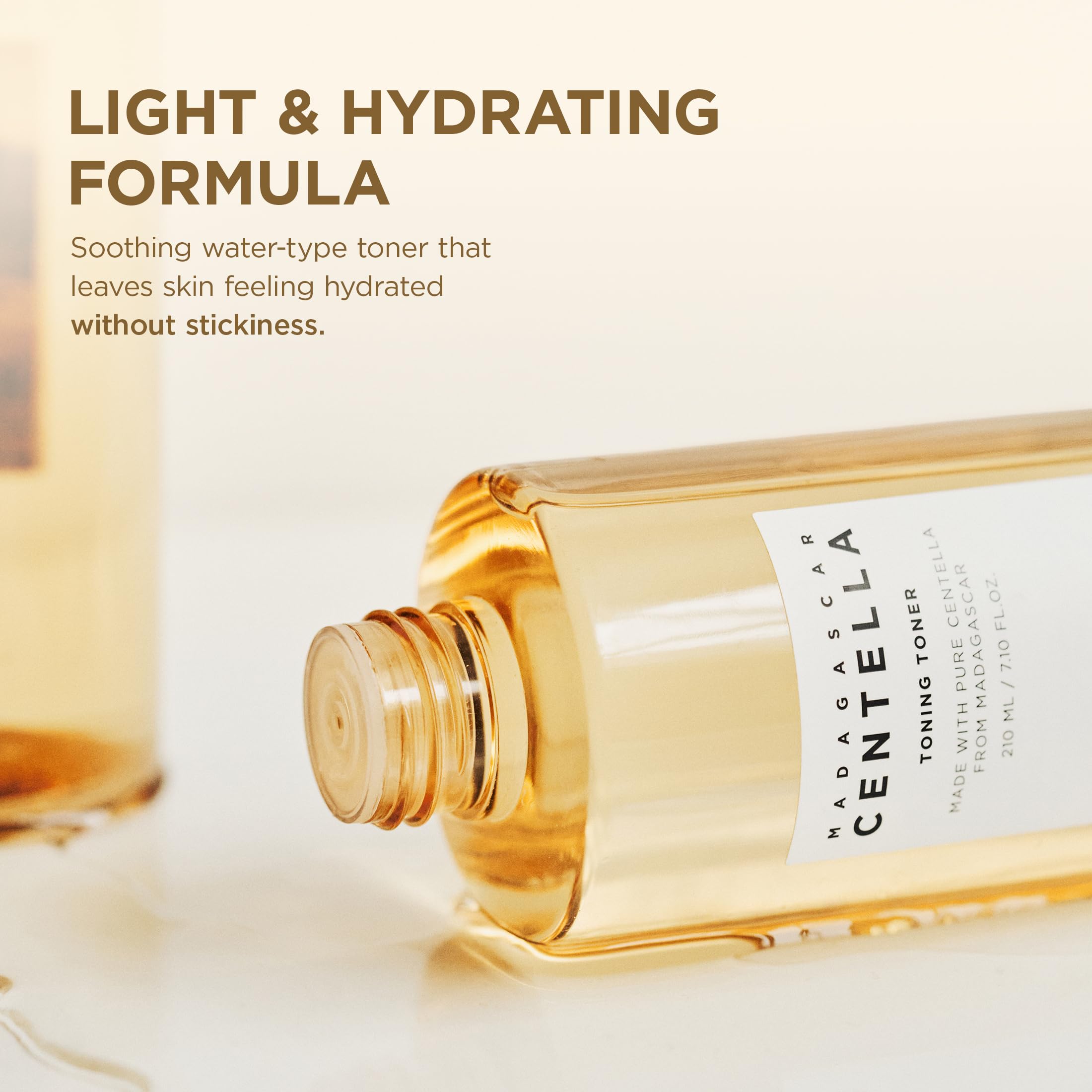 SKIN1004 Centella Asiatica Toning Toner - Gentle Exfoliating PHA Toner (210ml or 7.1 fl. oz) - for Sensitive or Acne-Prone Skin