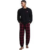 SlumberMee Mens Fleece Plush Pajama Set Ultra Soft Fluffy Warm Pjs Long Sleeve Top & Bottom Knit Winter Sleepwear