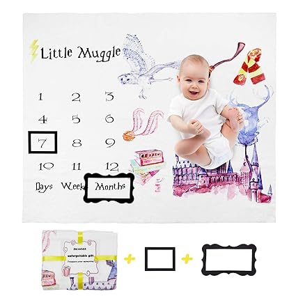 harry potter baby month blanket
