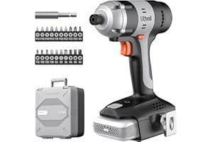 Litheli 20V Cordless Impact Driver Kit, 1593 in-lbs Max Torque, 1/4 in. Hex Power Drill/Driver Set with Battery
