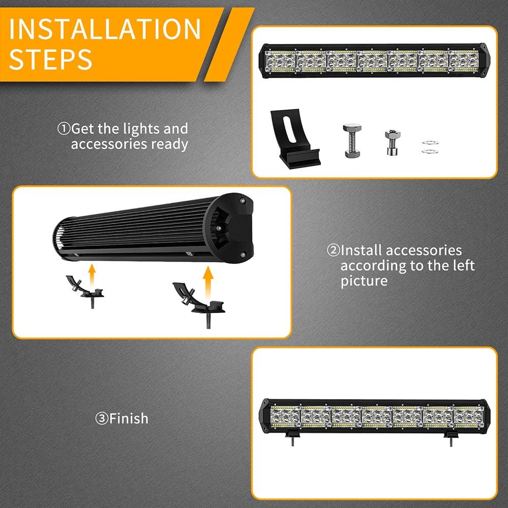 LED Pods Light Bar 20inch 546W 54600LM+6PCS 4inch 78W 7800LM, LED Light Pods Spot Offroad Lights Bar Combo Beam, high Brightness led Light Bars for Trucks Off-Road SUV Rv ATV UTV Boat Lighting: Automotive