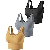 3 Pieces Womens Tank Tops Cute Sexy Going Out Ribbed Summer Tops Black White Crop Tops for Women