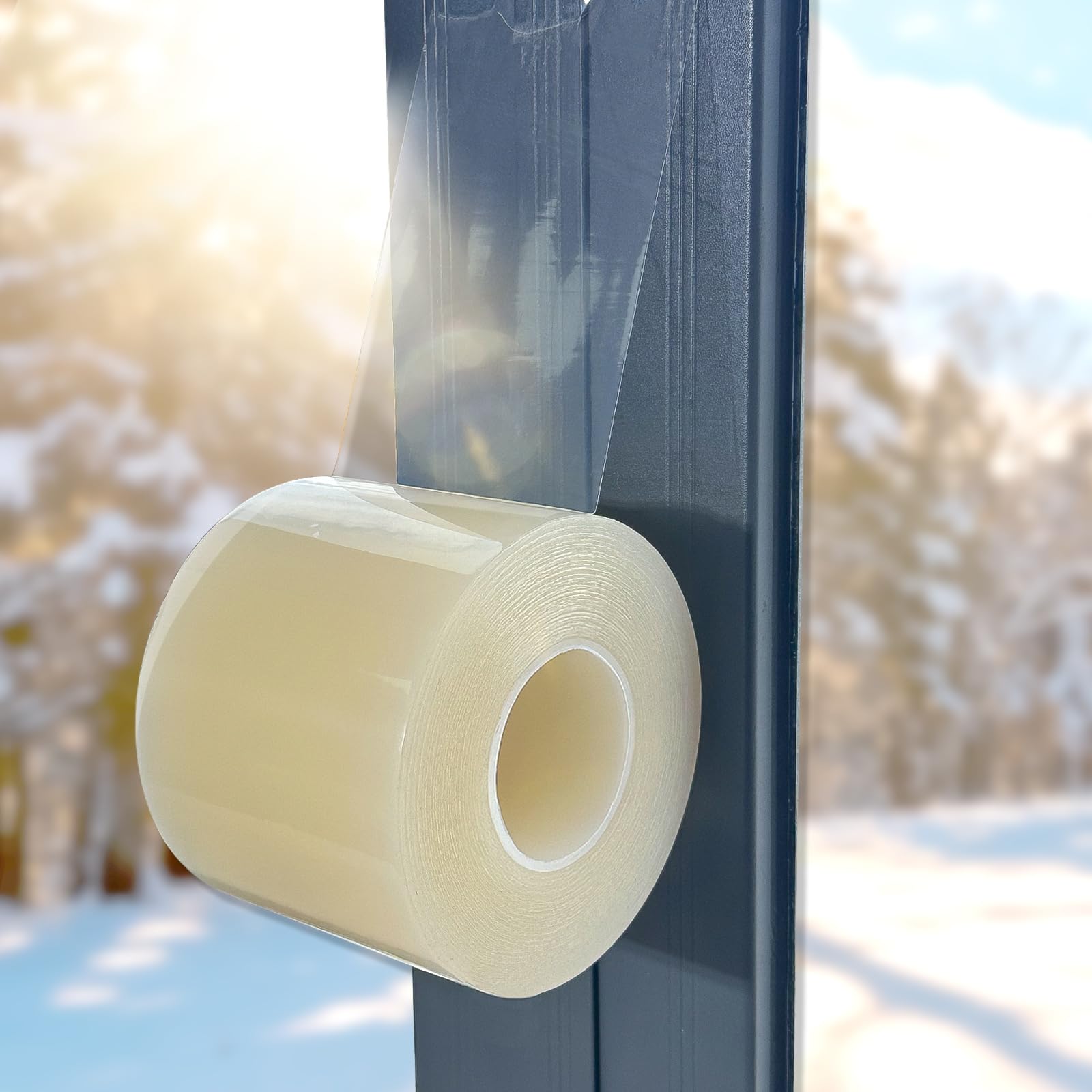 Birllaid Transparent Sealing Tape, 3" x 30m, Windproof, Waterproof, No Residue, Window Draught Insulation