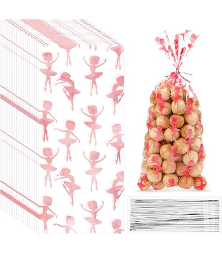 Umoni Ballerina Treat Bags - 12PCS Ballet Theme Goodie Bags For Birthday Parties & Dance Events