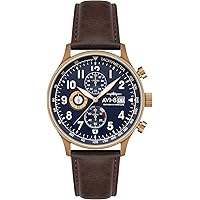 AVI-8 Bell X-1 Machbuster – Orologio Automatico Uomo 41mm, Cassa In Acciaio, Cinturino In Pelle/gomma, Movimento Giapponese