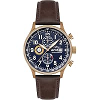 AVI-8 Bell X-1 Machbuster – Orologio Automatico Uomo 41mm, Cassa In Acciaio, Cinturino In Pelle/gomma, Movimento Giapponese