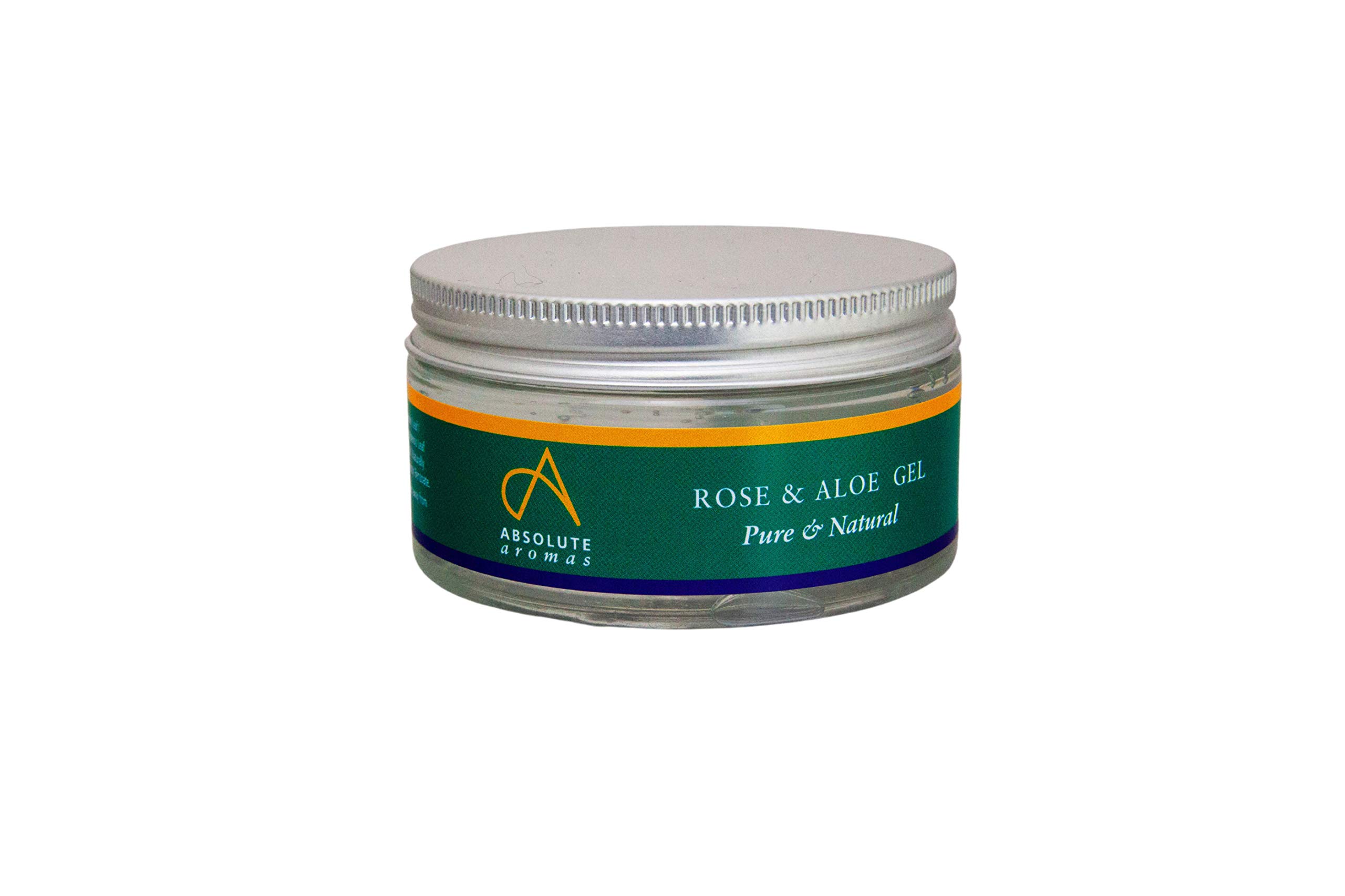 Absolute Aromas Aloe Vera & Rose Gel 100g - Cooling, Soothing and Hydrating for Skin and Hair