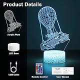 Hoofun 3D Night Light Batttlebus Hot Air Balloon with 16 Colors Remote view 6