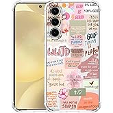 Tobelint for Samsung Galaxy S24 Case with Christian Design,Jesus Bible Verse Collage Pattern,Clear Slim Soft TPU Bumper Case,6.2”(Christian,S24)