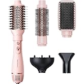 Blow Dryer Brush Set, Wavytalk Air Sculpt 5-in-1 Hot Air Brush Set, Multi Hair Styler for Salon Blowouts, Smooth Curls, Volumizing and Straightening, Sleek and Less Frizz, Pink