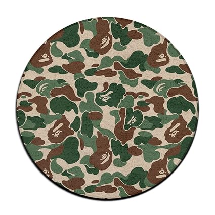 Zhypmnu Non Skid Soft Rug Mats Animal Bape Camouflage Green