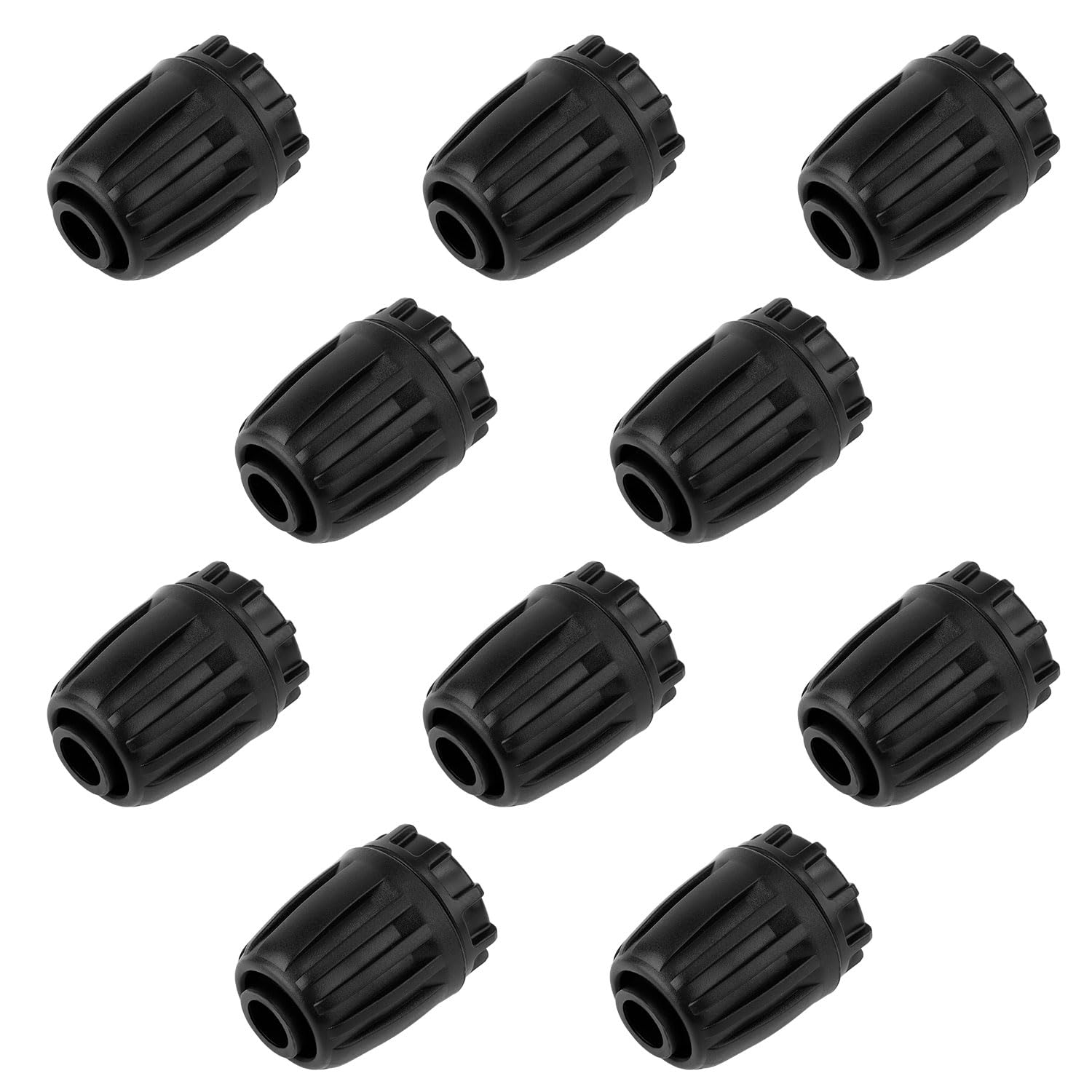 PEUTIER 10pcs 1/2 Inch Drip Irrigation Fittings End Caps, Drip Irrigation Line Tubing Connector Drip Irrigation Plug Pressure Regulator Drip Irrigation Faucet Adapter Kit for Garden Irrigation System
