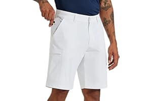 Willit Men's Golf Shorts 10" Stretch Quick Dry Hiking Cargo Shorts for Dress Casual Work with Pockets