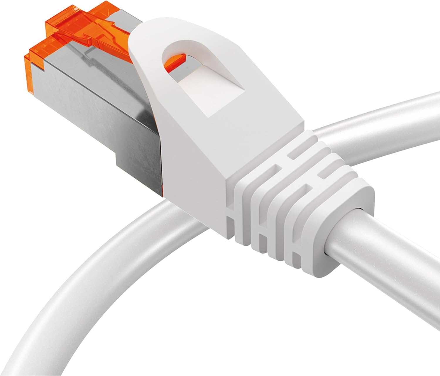mumbi Ethernet LAN Network Cable White 200cm, 2.00m - Image 3