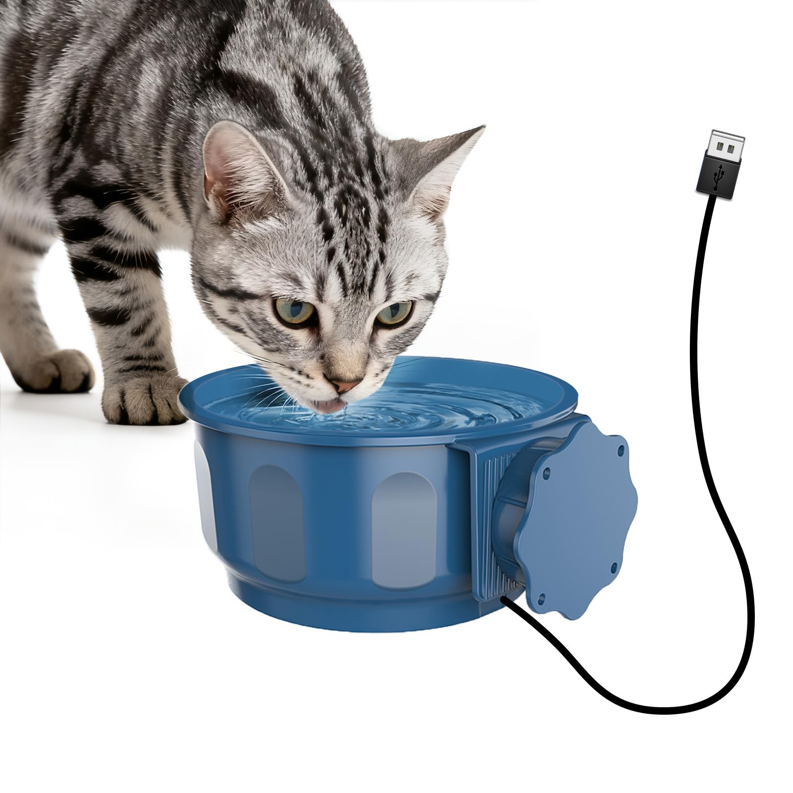 Photo 1 of PETLESO Pet Heating Bowl, Indoor USB Portable Heated Water Bowl for Pet Crate for Indoor Small Dog Cat Bird, 600ML(20.5OZ)