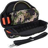 co2CREA Case for JBL Charge 6 Waterproof Portable Bluetooth Speaker, Hard Travel Bag with Detachable Shoulder Strap (Camouflage Case)