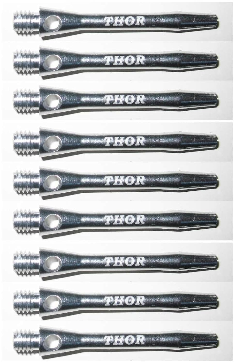 THOR-DARTS ®™ Aluminium Shafts 35 mm Short Dart Aluminium Shafts 1 Set = 3 Pieces Silver