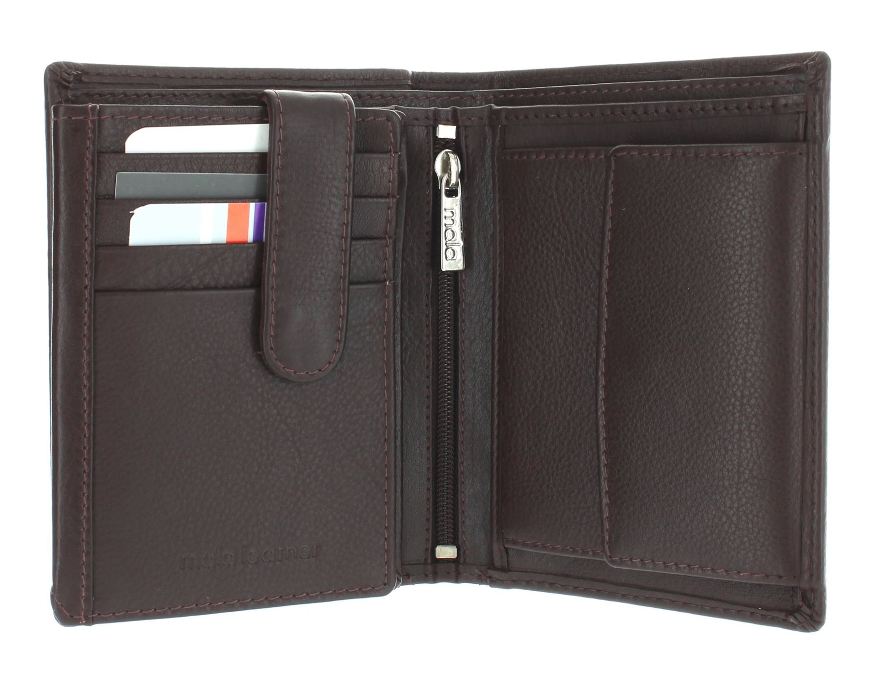 Mala Leather Origin Collection Leather Bi-Fold Wallet with RFID Protection 111_5 Brown