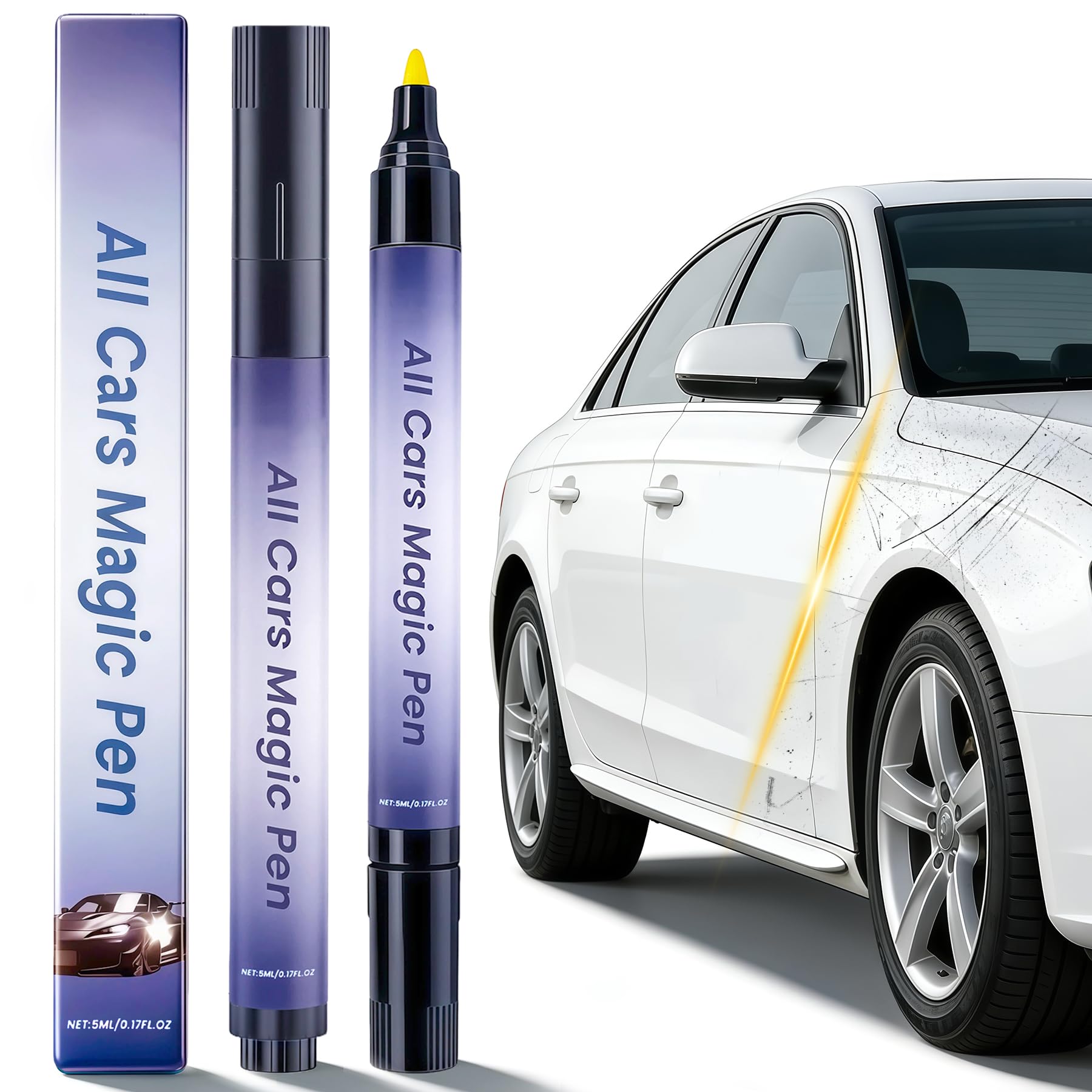 Car Scratch Remover Pen, Magic Car Scratch Removal Pen for All Car Colors, Scratch Repair Pen, Easy DIY Paint Repair Kit, Qui