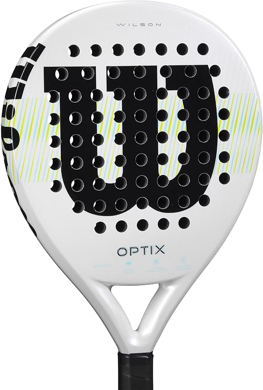 Optix V1, Raquette de Padel, Structure en Fibre de Verre et Mousse Souple, Design Circulaire et Technologie des Trous de Précision, Couleur : Blanc, Taille : 2