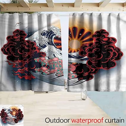 Amazon Com Marymunger Doorway Curtain Tattoo Japanese Style