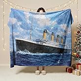 Ultra-Soft Flannel Throw Blanket - Lightweight & Cozy, 60x50 Inch Fuzzy Fleece Blanket for Couch, Bed - Warm Plush All-Season Blanket
