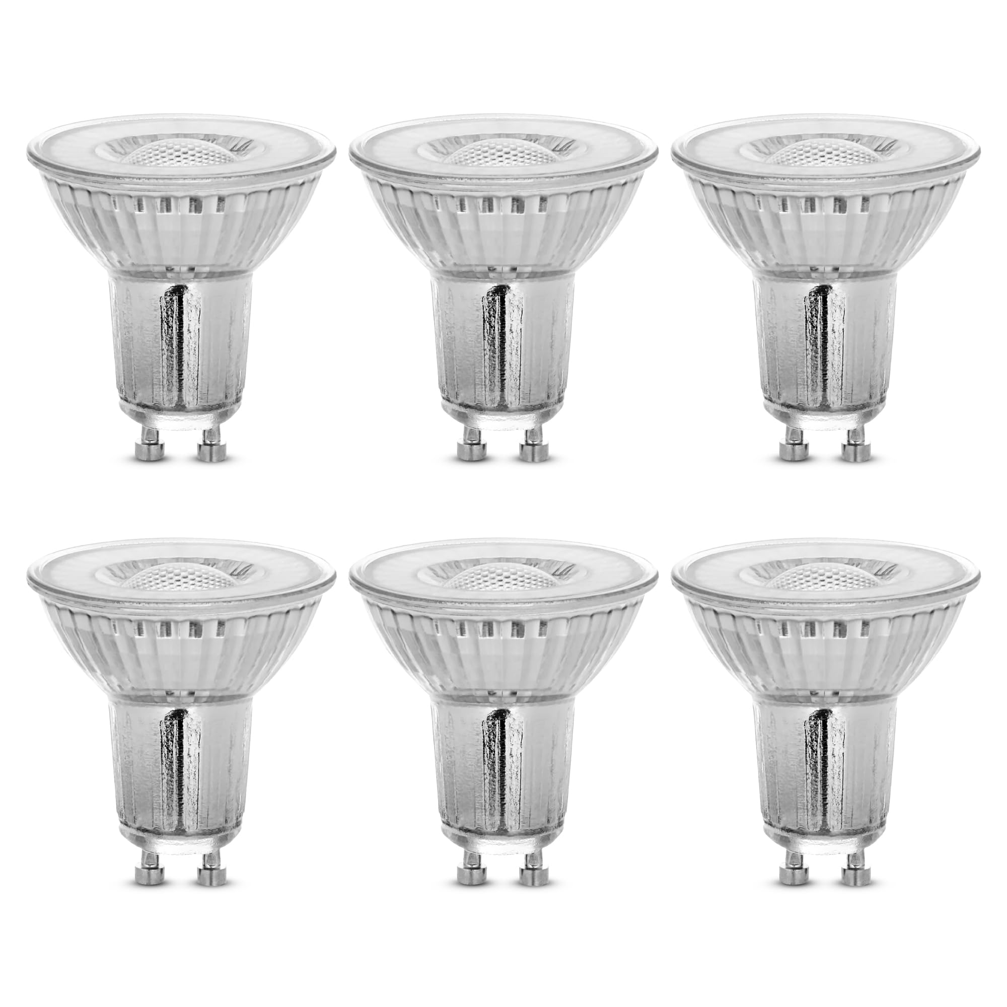 Photo 1 of Feit Electric MR16 GU10 LED Bulbs, 50W Equivalent, Dimmable, 3000k Bright White, Spotlight Track Lighting Bulbs, Enhance Mini Split Reflector, BPMR16IFGU500930CA/6, 6 Count (Pack of 1)