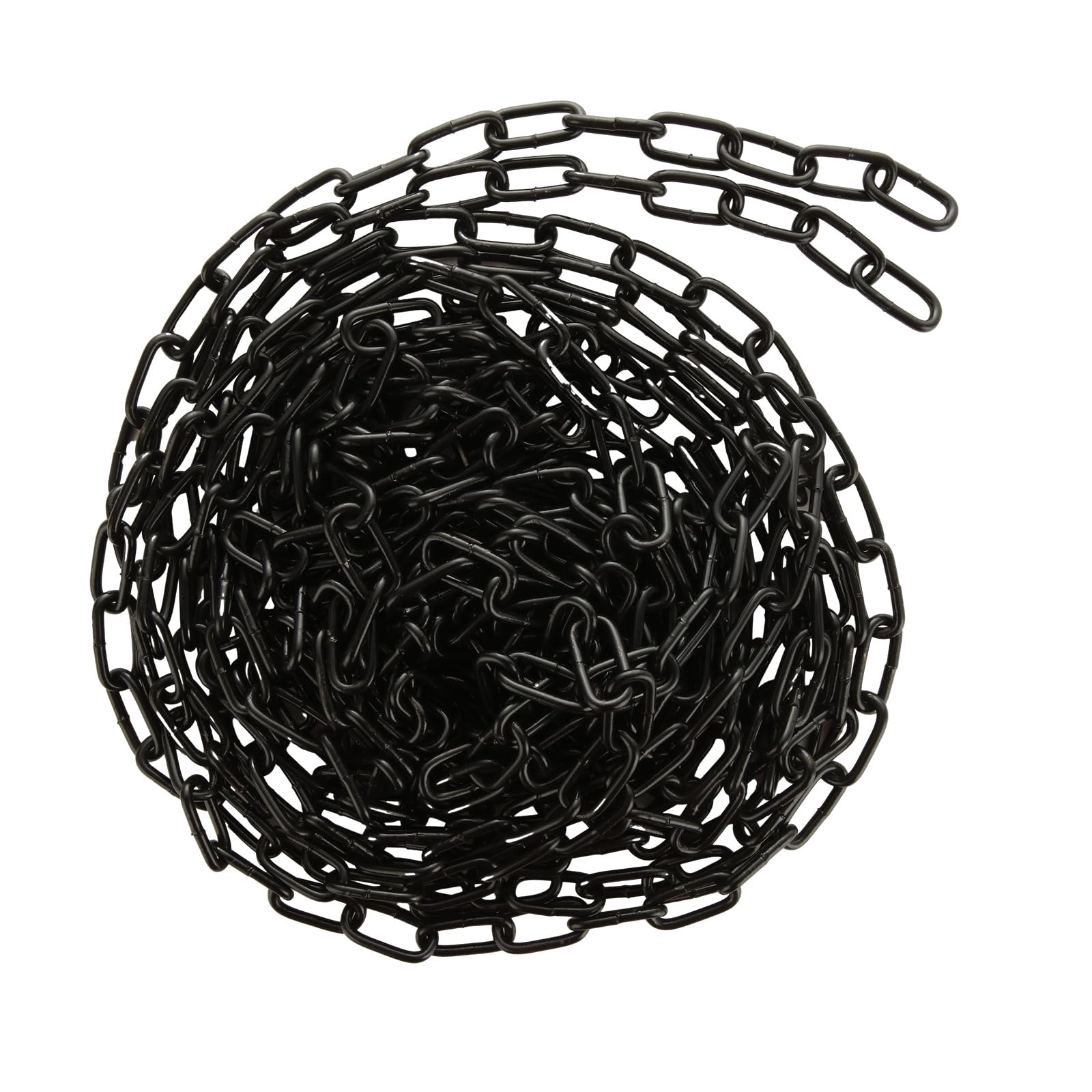 VIDETOL 8 Metres Length 304 Stainless Steel Chain, 3mm Heavy Duty Black Galvanized Steel Welded Link Chain for Fence Gate, Garage Doors, Swing and Bicycle Security