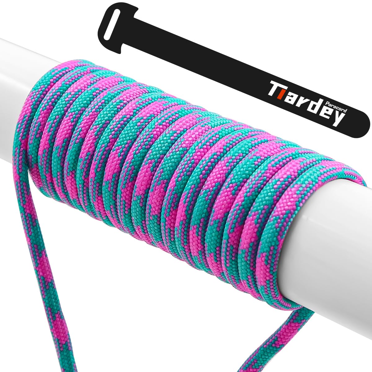 Tiardey PPF-064 Paracord 4mm 100ft (31m) 7 Core Strand,Tear-resistant,Nylon Cord,Mil Spec Type III Paracord,Holds up to 250kg for Outdoor Survival Camping