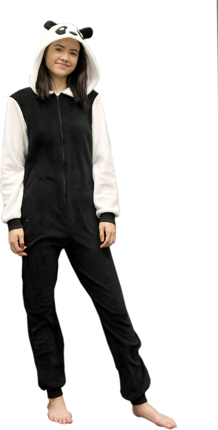 White Plush Panda Pj Onesies Jumpsuit 