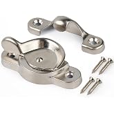 HASWARE Metal Window Sash Lock - Weatherproof and Rust-Resistant Design, Great for Cottages, Apartments, and Rental Homes (1 Pack-Brushed Silver)