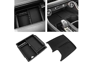 BIBLOZ BlBLOZ Wireless Charging Anti-Slip Mat and Center Console Organizer(with Secret Compartment) for Toyota Grand Highlander 2024 2025 2026 Accessories Silicone Anti-Slip Wireless Charger Cover Pad 2PCS