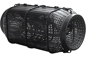 Fish Trap 20in Large Collapsible Fishing Trap Net with One Way Entry & Auto Sink Design for Crawfish Minnow EEL Catfish