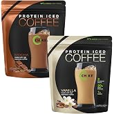 Chike High Protein Iced Coffee Best Sellers Bundle Mocha &amp; Vanilla, 20 G Protein, 2 Shots Espresso, 1 G Sugar, Keto Friendly and Gluten Free, Two 14 Serving Bags, 24 Servings