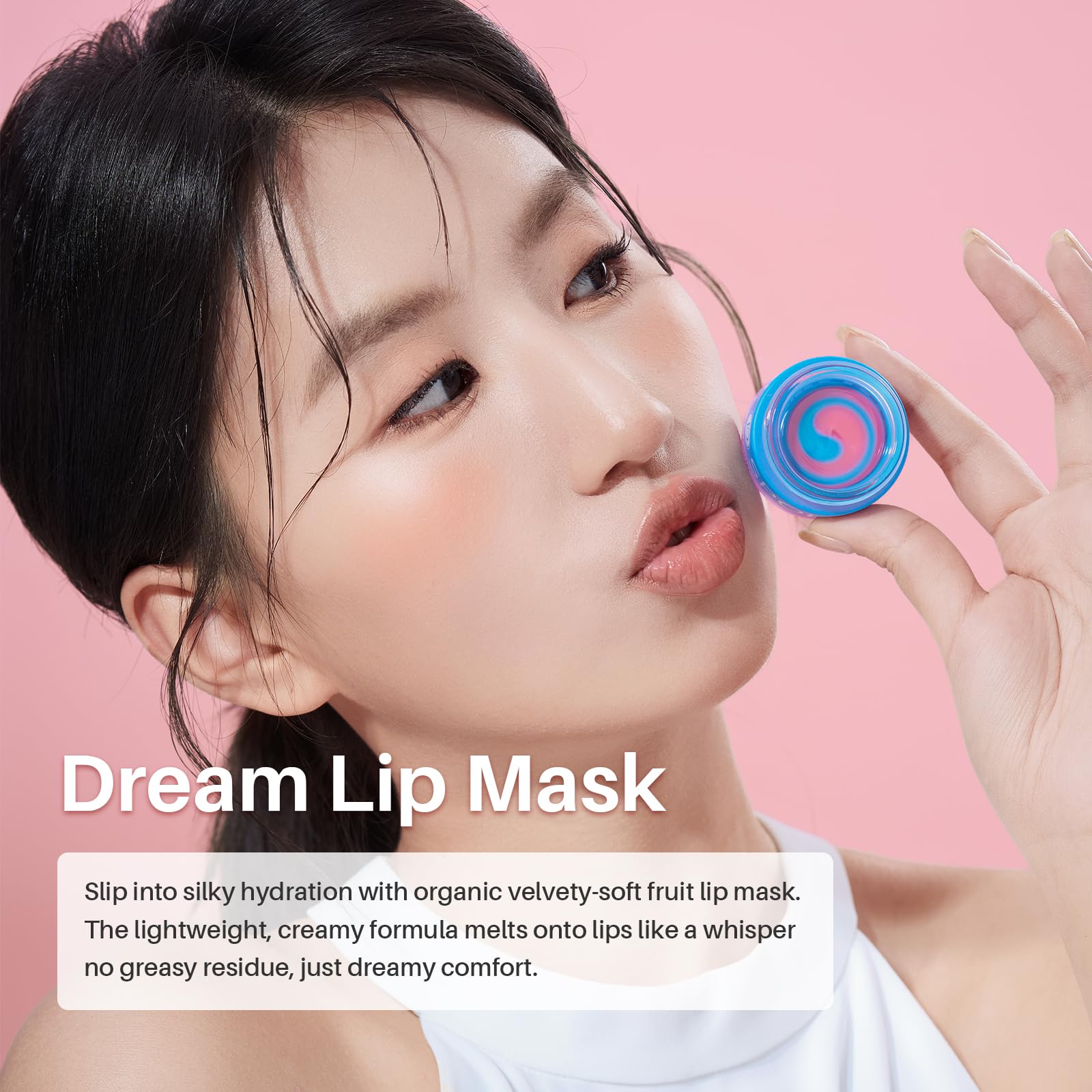 SPODARE Blueberry Lip Mask Overnight, Dual-Color Lip Sleeping Mask for Reduce Fine Lines, Nourish and Hydrating Dry Cracked Skin with Vitamin C and Shea Butter -0.42 Fl Oz